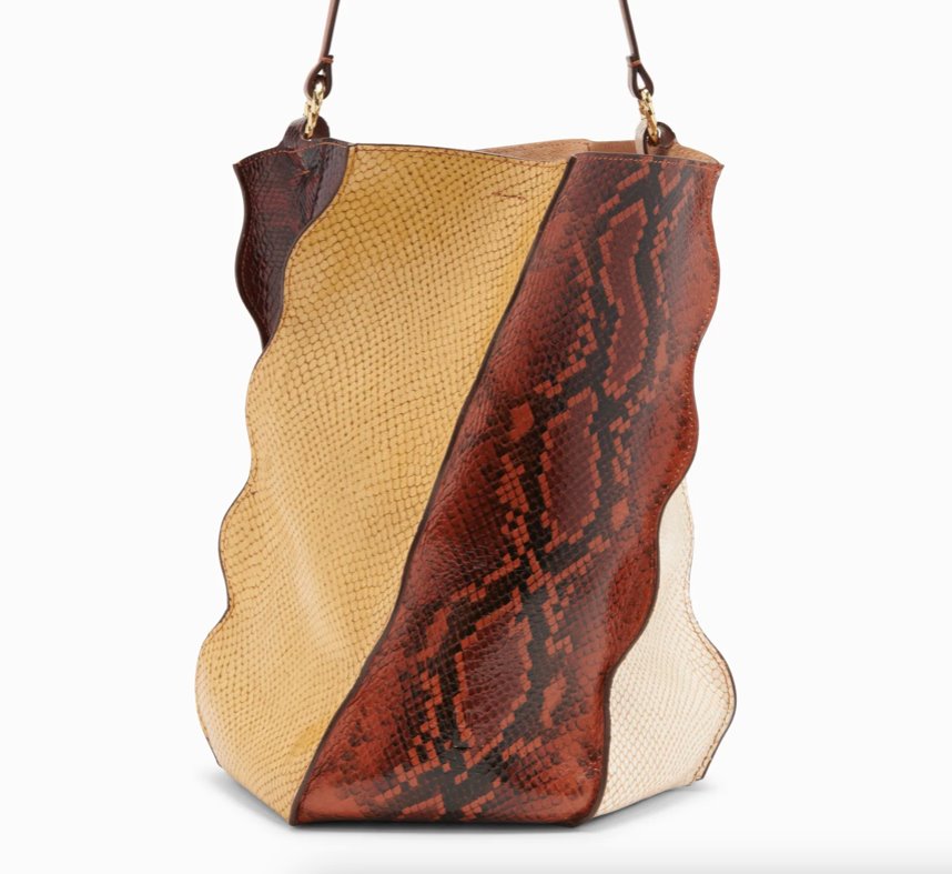 Adria Pleated Wave Bucket Agate Hobo & Shoulder Ulla Johnson 