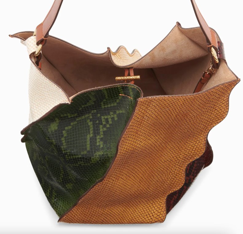 Adria Pleated Wave Bucket Agate Hobo & Shoulder Ulla Johnson 