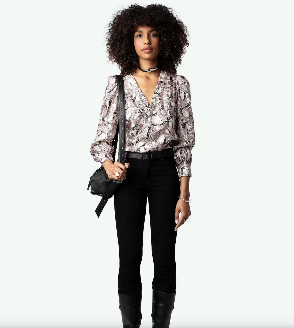 Telia Twill Wild Chaines Ecru Tops - Blouses Zadig & Voltaire 