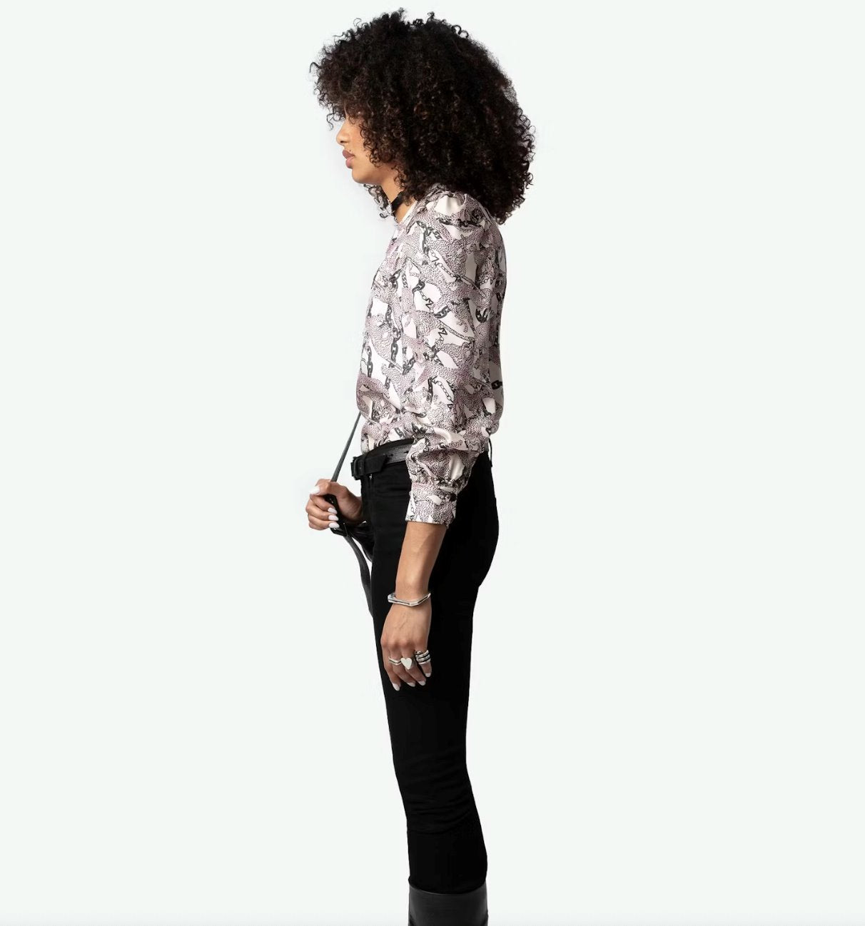 Telia Twill Wild Chaines Ecru Tops - Blouses Zadig & Voltaire 