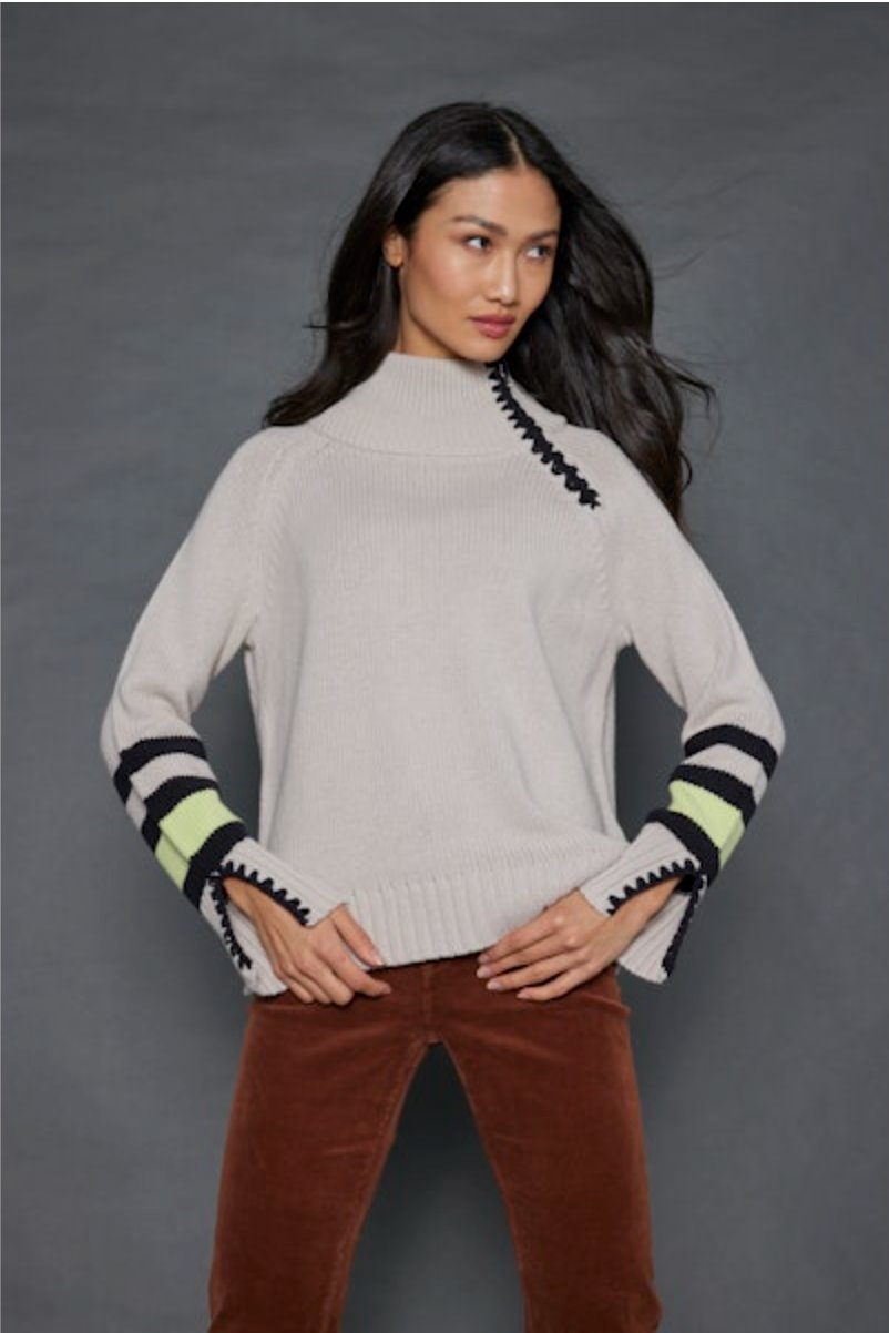 Unzipped Chickpea Sweater - Turtleneck Lisa Todd 