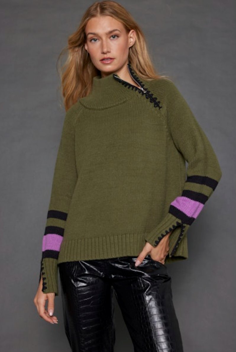 Unzipped Eden Sweater - Turtleneck Lisa Todd 