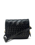 Mini Mia Bag Black Threaded Weave Crossbody Kempton 