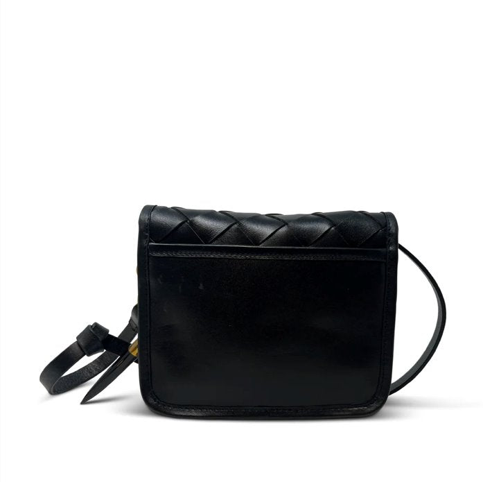 Mini Mia Bag Black Threaded Weave Crossbody Kempton 