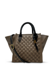 Mini Tote Lazer Criss Cross Brown