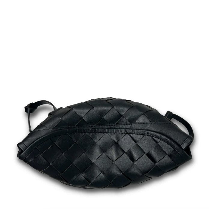 Richmond Bucket Bag Black Threaded Weave Crossbody Kempton 