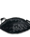 Richmond Bucket Bag Black Threaded Weave Crossbody Kempton 