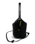 Richmond Bucket Bag Black Threaded Weave Crossbody Kempton 