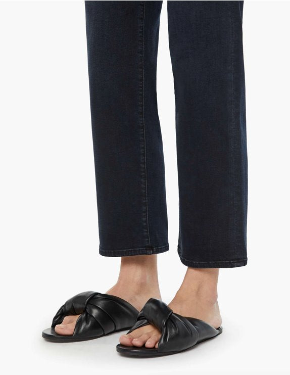 Mid Rise Rambler Zip Ankle Night in Venice Denim - Straight Mother 