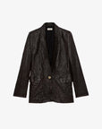 Valse Crinkled Leather Blazer Land Jackets - Blazers Zadig & Voltaire 