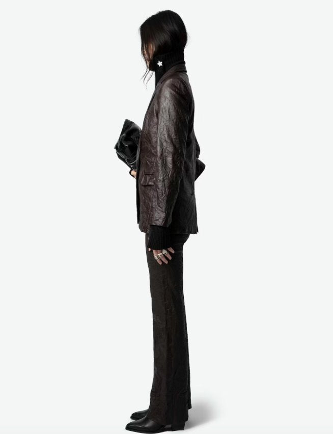 Valse Crinkled Leather Blazer Land Jackets - Blazers Zadig & Voltaire 