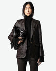 Valse Crinkled Leather Blazer Land Jackets - Blazers Zadig & Voltaire 