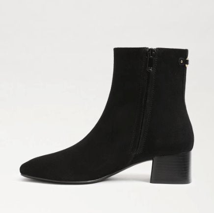 Paige Ankle Bootie Black Suede Boots - Booties Sam Edelman 