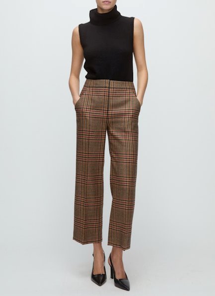 Brixton Pant Camel/Black Pants - Trousers Veronica Beard 