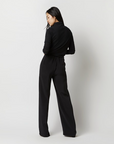 Kelly Pant Black Silk Crepe de Chine