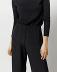 Kelly Pant Black Silk Crepe de Chine Pants - Trousers Ann Mashburn 