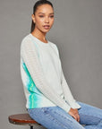 Side By Side Barely Blue Sweater - Crewneck Lisa Todd 