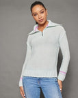 Powder Posh Barely Blue Sweater - Crewneck Lisa Todd 