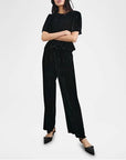 Brissa Black Velvet Pants - Trousers Rails 