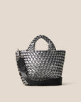 St. Barths Petit Tote Metallic Titanium Tote & Satchel Naghedi 