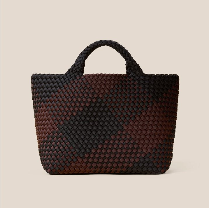 St. Barths Medium Tote Plaid Siena Tote & Satchel Naghedi 