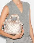 Micro Sutton Pale Rose Gold Metallic Hobo & Shoulder MZ Wallace 