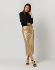 Ruby Skirt Platino Sequin Skirts - Midi Ann Mashburn 