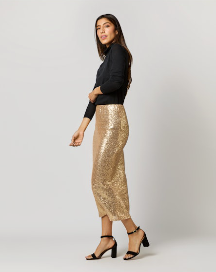 Ruby Skirt Platino Sequin