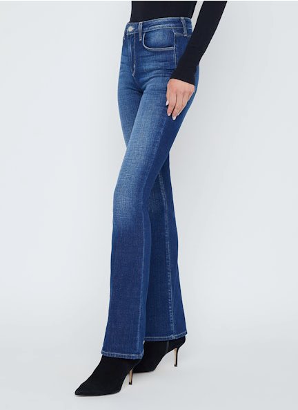 Selma High Rise Sleek Baby Boot Haven Denim - Flare & Wide Leg L'Agence 