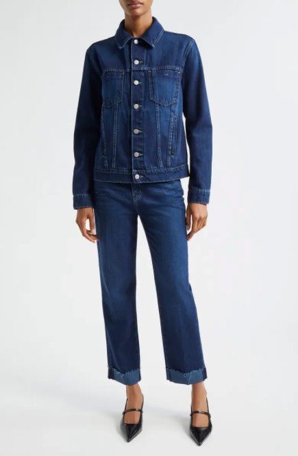 Maribel High Rise Straight Cuff Harlan Denim - Straight L'Agence 