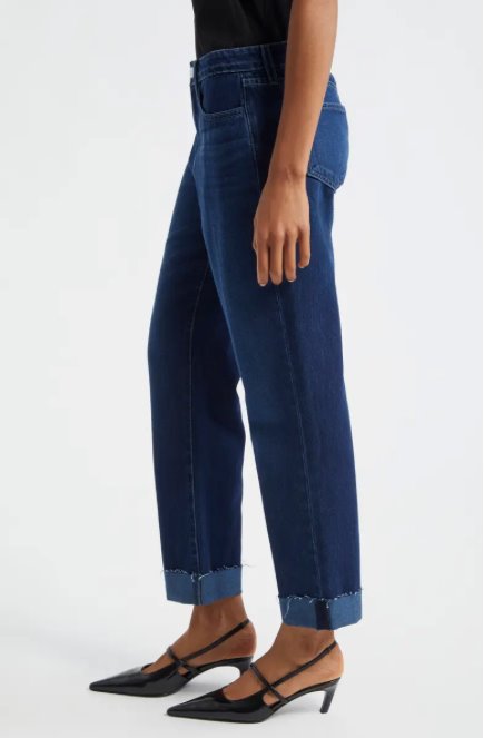 Maribel High Rise Straight Cuff Harlan Denim - Straight L'Agence 