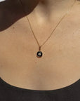 Florence Black Enamel Charm Necklaces Thatch 