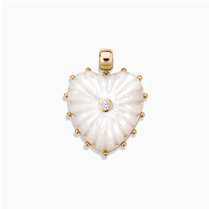 Malene Mother of Pearl Heart Bail Charm Necklaces Thatch 