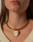 Malene Mother of Pearl Heart Bail Charm Necklaces Thatch 