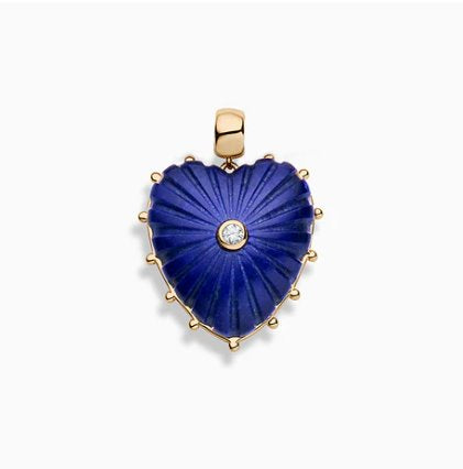 Malene Lapis Heart Bail Charm Necklaces Thatch 