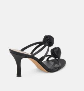 Linzy Onyx Satin Sandals - Heeled Sandals Dolce Vita 