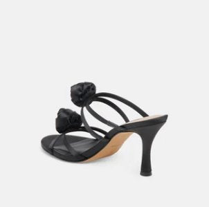 Linzy Onyx Satin Sandals - Heeled Sandals Dolce Vita 