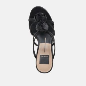 Linzy Onyx Satin Sandals - Heeled Sandals Dolce Vita 