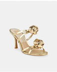 Linzy Gold Crackled Leather Sandals - Heeled Sandals Dolce Vita 