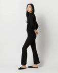 Mika Surplice Sweater Black Cashmere Sweater - V-Neck Ann Mashburn 