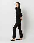 Mika Surplice Sweater Black Cashmere