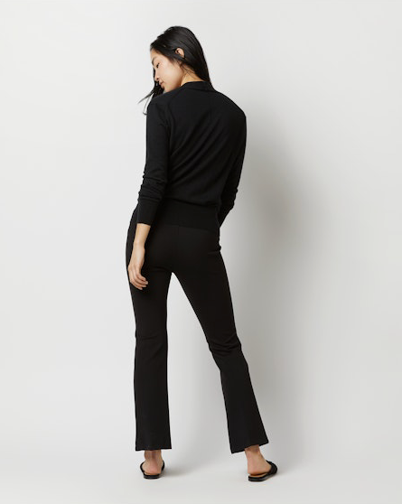 Mika Surplice Sweater Black Cashmere