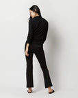 Mika Surplice Sweater Black Cashmere Sweater - V-Neck Ann Mashburn 