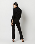 Mika Surplice Sweater Black Cashmere