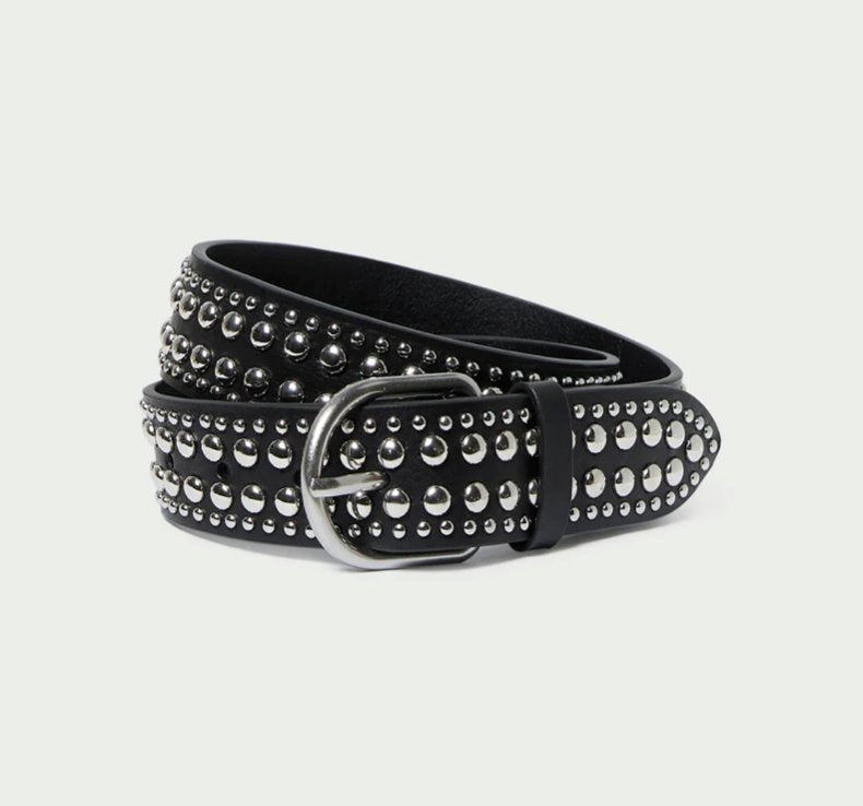 Isaac Studded Belt Black/Silver Belts Loeffler Randall 