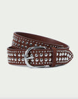 Isaac Studded Belt Espresso/Silver Belts Loeffler Randall 