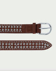 Isaac Studded Belt Espresso/Silver Belts Loeffler Randall 