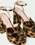 Loretta Leopard Velvet Platform Sandal Sandals - Heeled Sandals Loeffler Randall 