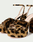 Loretta Leopard Velvet Platform Sandal Sandals - Heeled Sandals Loeffler Randall 