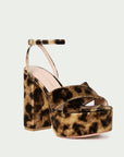 Loretta Leopard Velvet Platform Sandal Sandals - Heeled Sandals Loeffler Randall 